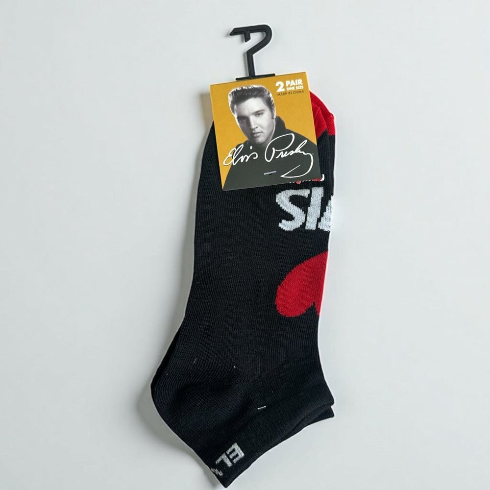ELVIS Licensed Women's Set of 2 Ankle Socks One Size Fits Most NEW NWT